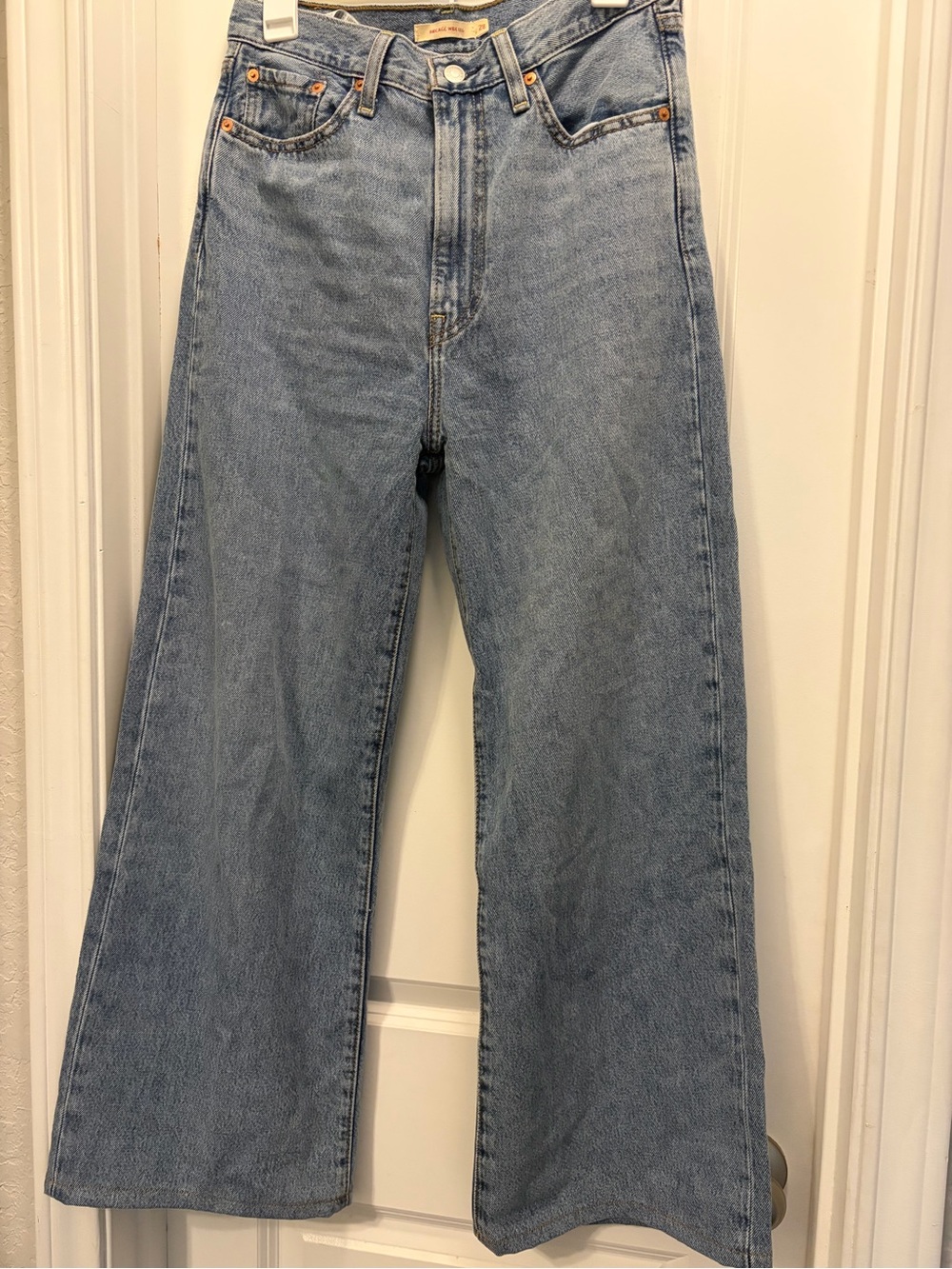 Levi's Light Blue Ribcage Wide-Leg High-Rise Jeans
